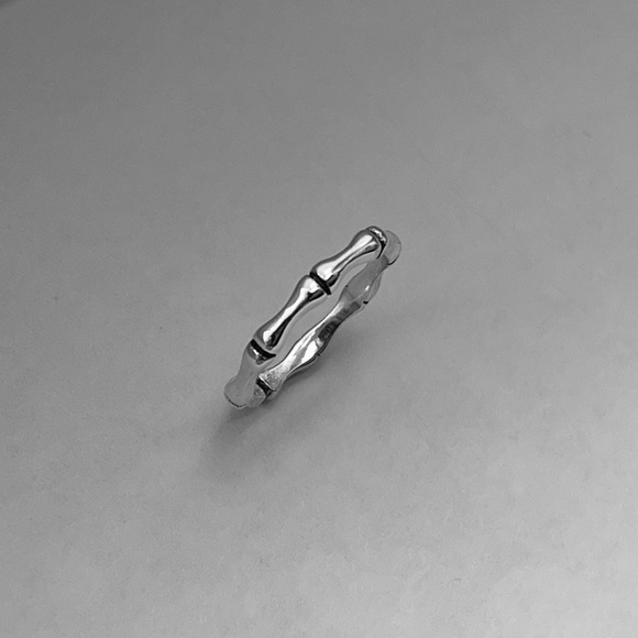 Sterling silver bamboo toe ring, bamboo ring, silver toe ring, silver bamboo - Picture 8 of 11